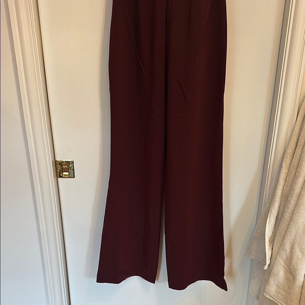 Cinq a Sept burgundy Strapless Jumpsuit size 4 - Picture 5 of 7